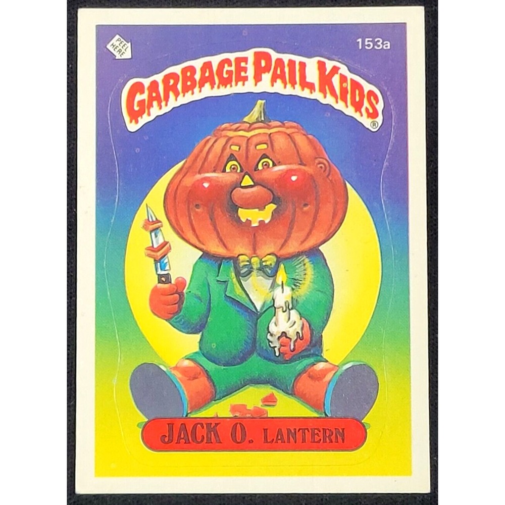 1986 TOPPS GARBAGE PAIL KIDS JACK O. LANTERN S4 153A ERROR CARD MULTI PINK DOTS